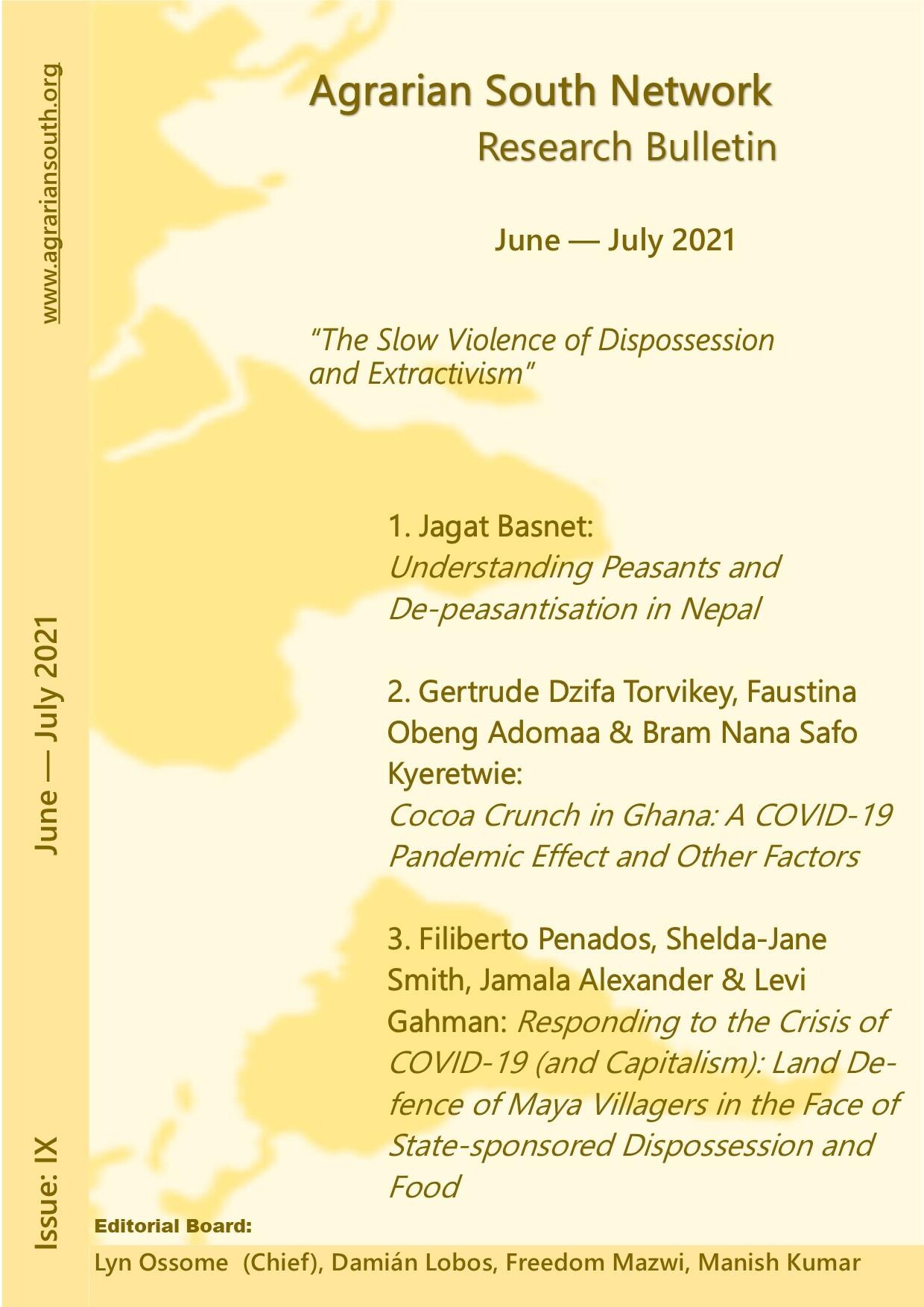ASNRB No. 9 - June-July 2021: The Slow Violence of Dispossesion and Extractivism