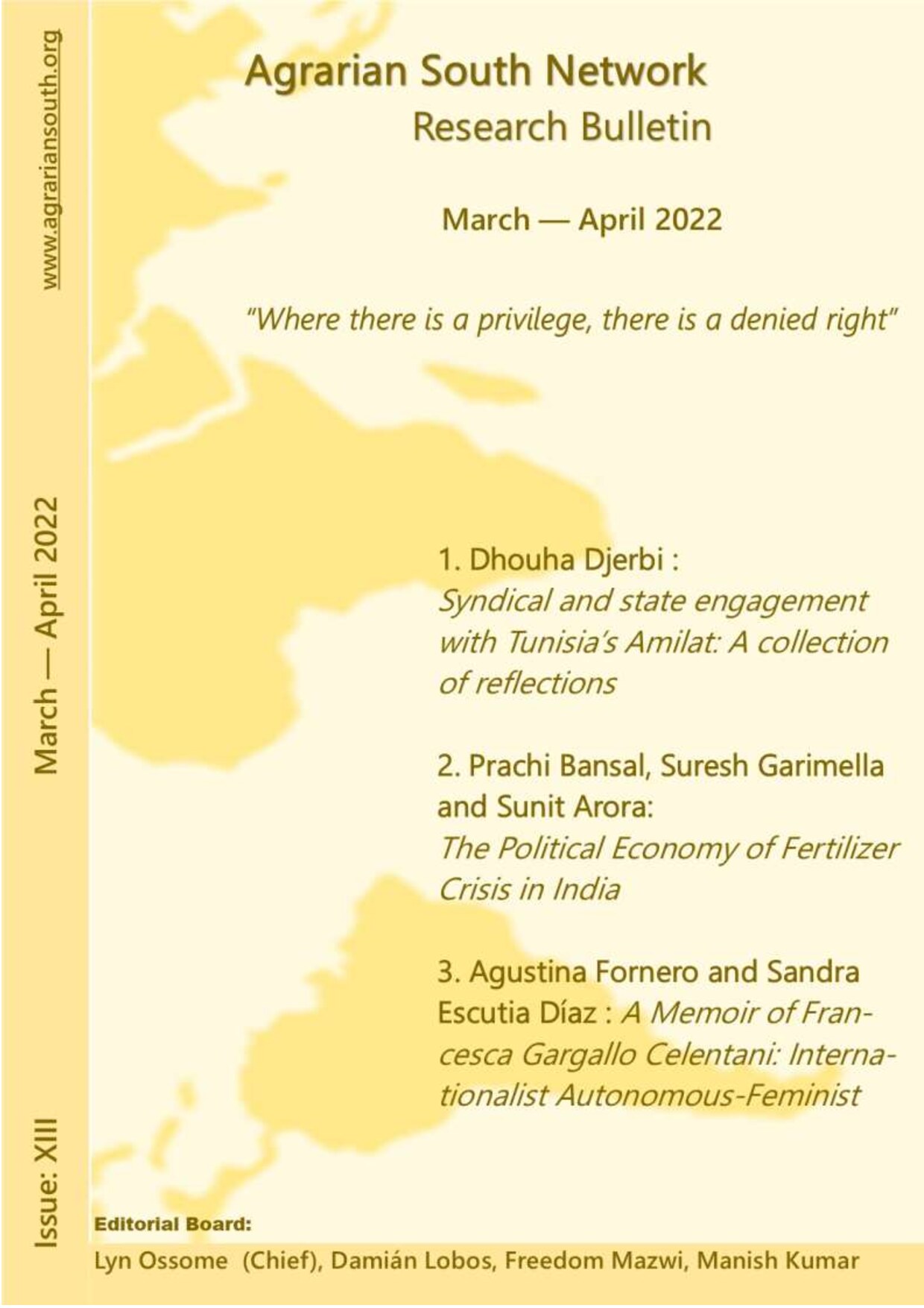 ASNRB No. 13: March-April 2022