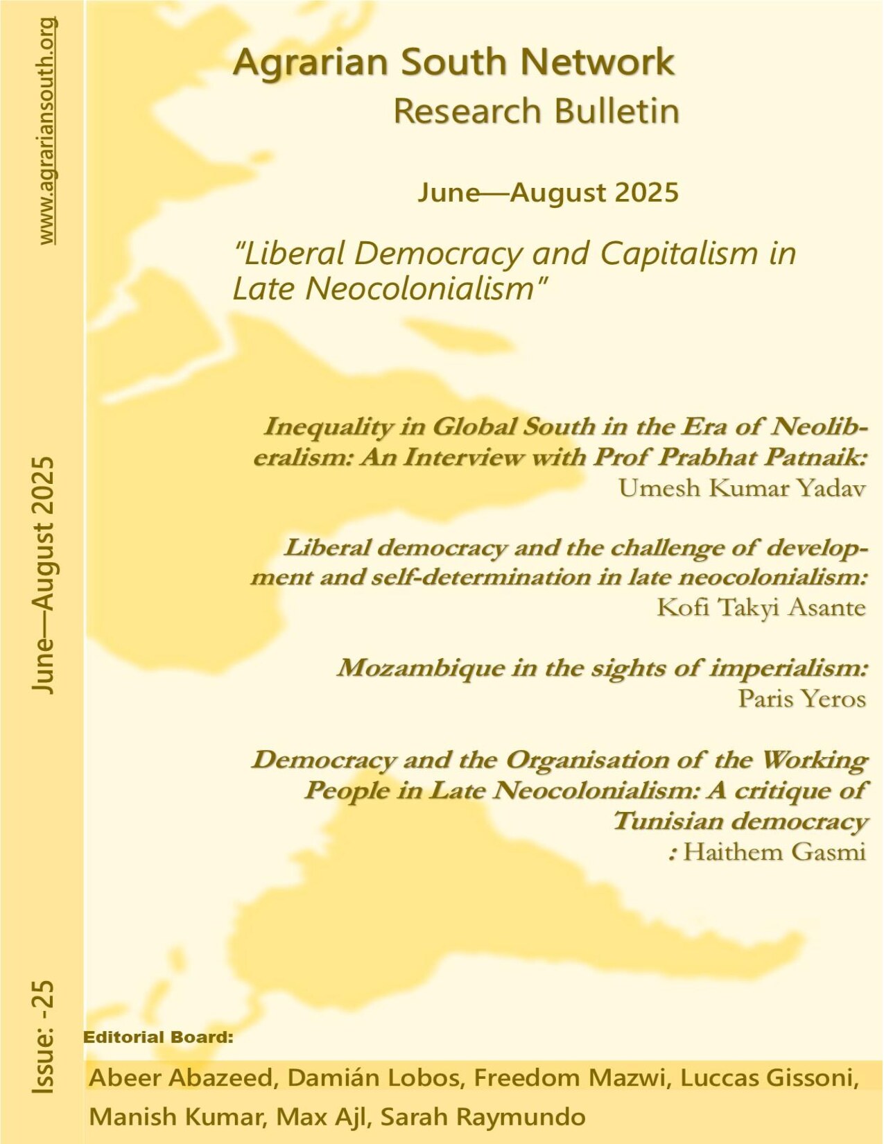 ASNRB No. 25: Liberal Democracy and Capitalism in Late Neocolonialism