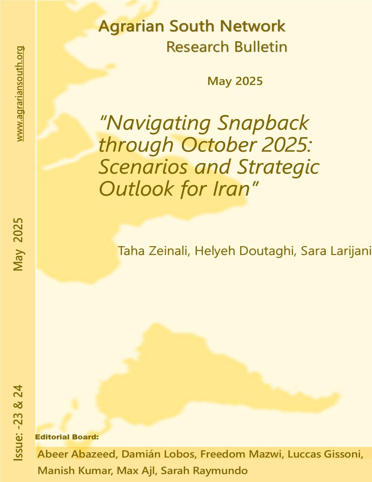 ASNRB No. 24: Navigating Snapback through October 2025: Scenarios and Strategic Outlook for Iran